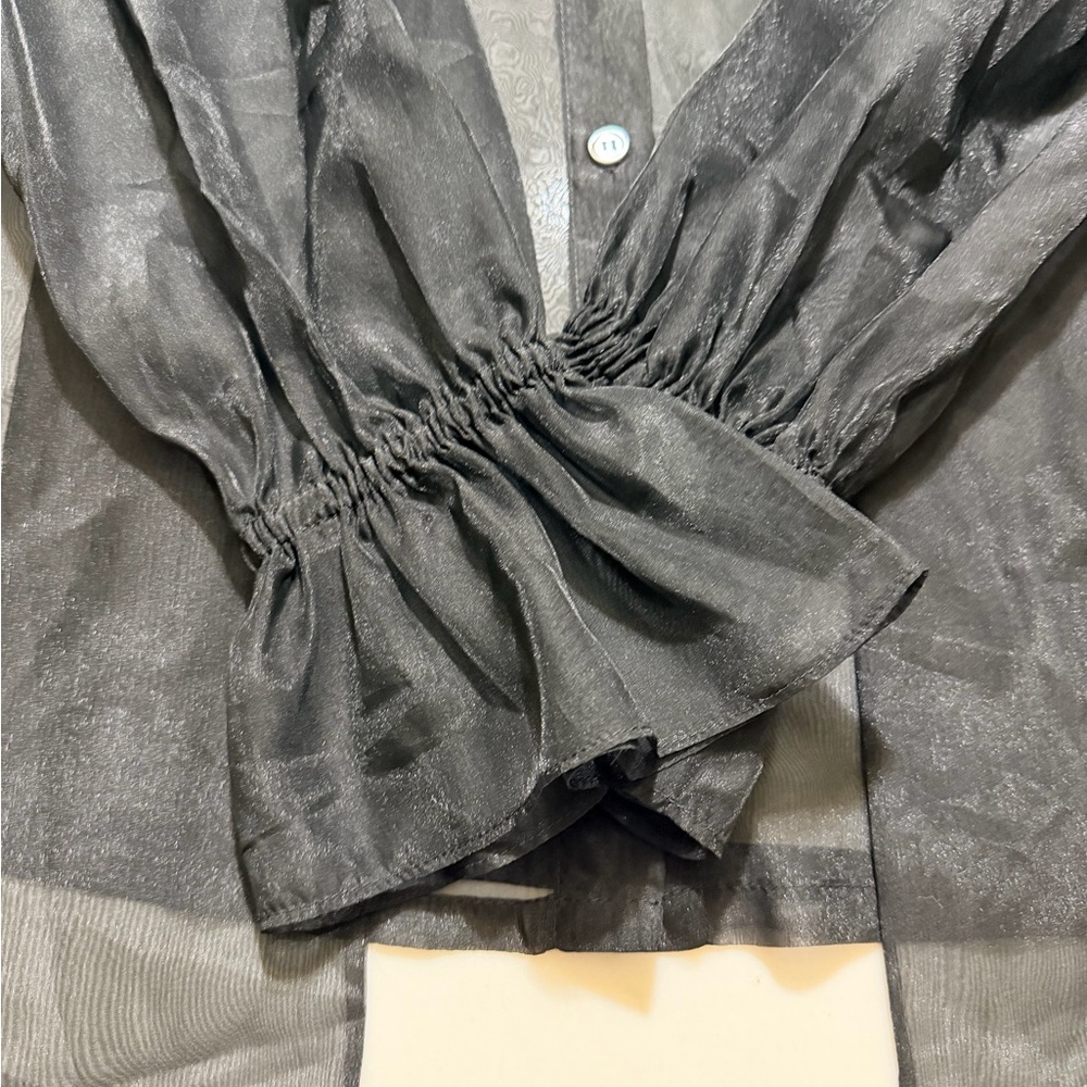 J.ING Black Sheer Blouse - Picture 13 of 15